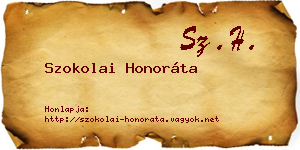 Szokolai Honoráta névjegykártya