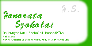 honorata szokolai business card